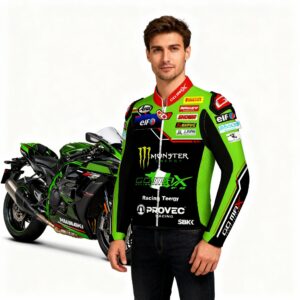 Blouson moto GomaxFR vert